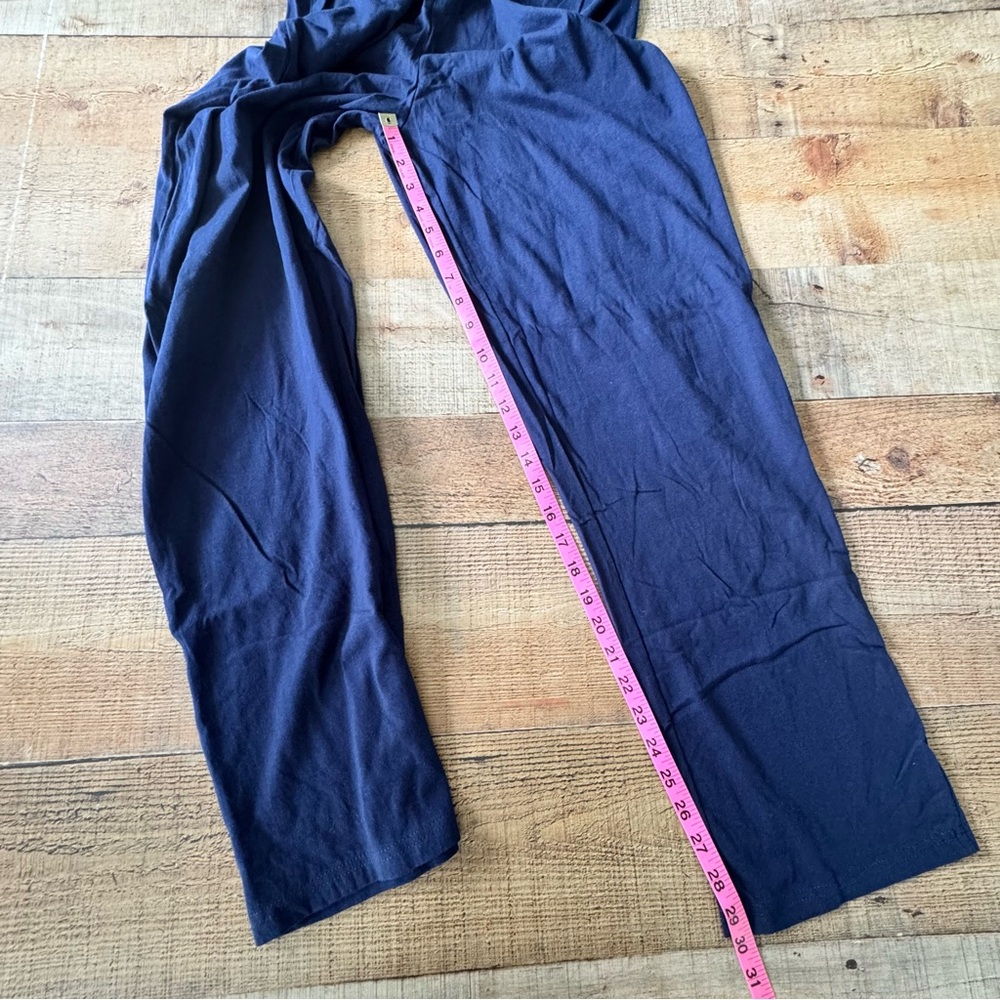 Temperley London 2 Piece Navy Blue Pajama Set with Satin Trim - Picture 5 of 7